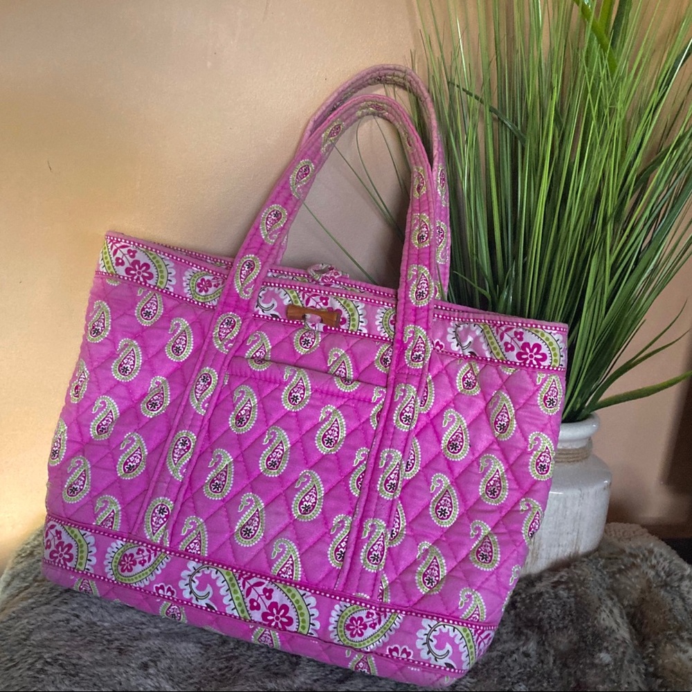 Vera Bradley Bermuda Pink Paisley Tote - Picture 2 of 8